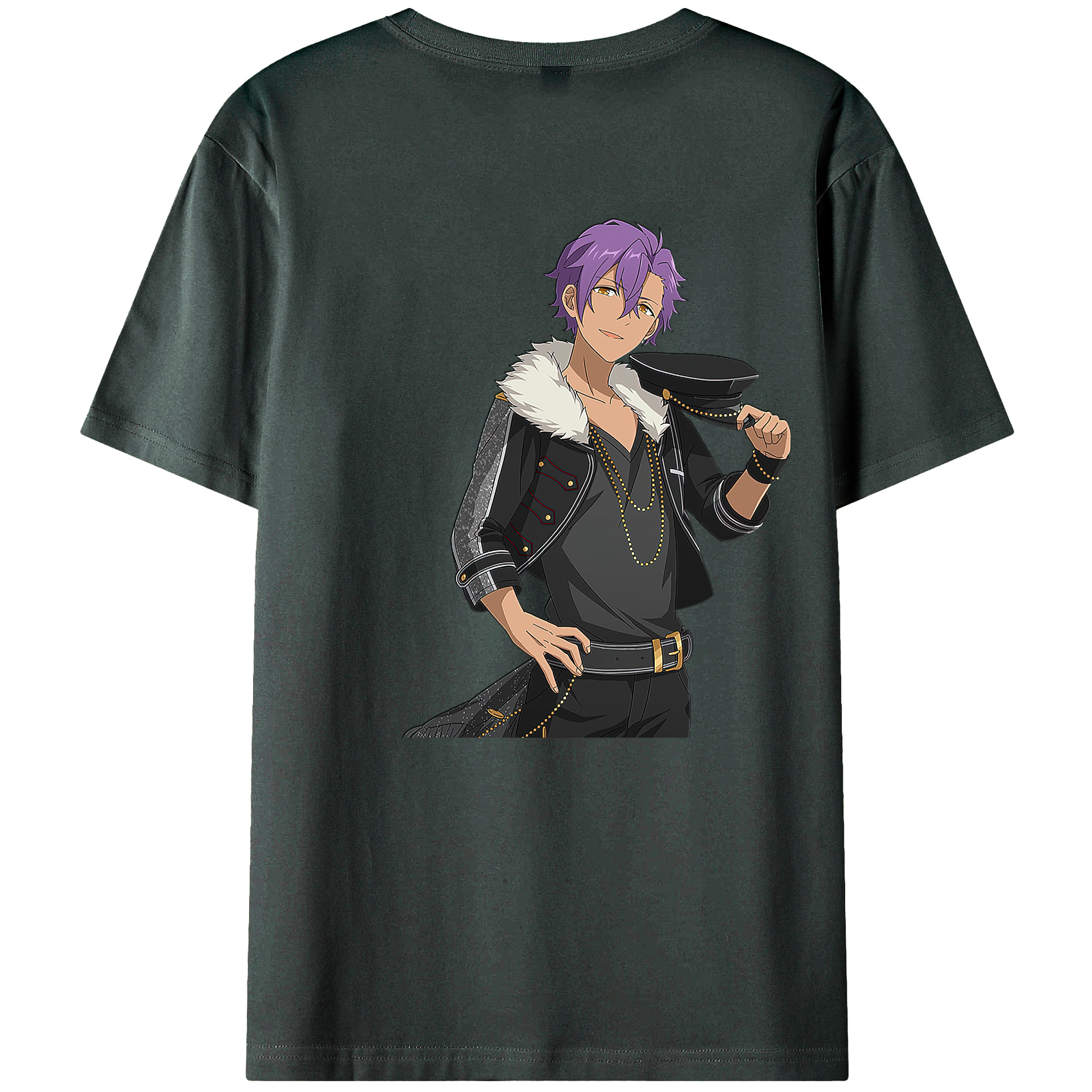 （画像用） あんさんぶるスターズ! Ensemble Stars 綿100％ メンズ半袖Tシャツ（バックプリント） 通気性